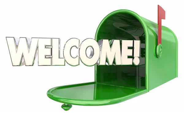 Welcome Mailbox Message — Stock Photo, Image