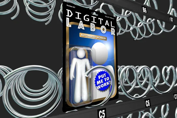 Digitala Labor actionfigur — Stockfoto