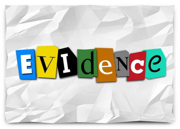 Evidence Proof Note — Stock Photo, Image