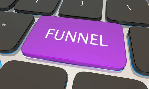 Funnel Computer Keyboard Button — Stock Photo, Image