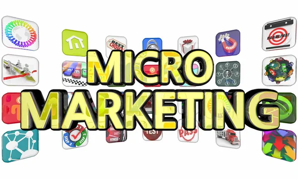 Micro marknadsföring appar — Stockfoto