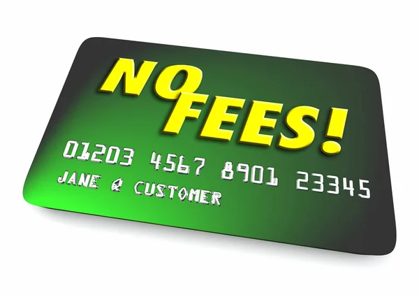 Sem taxas Cartão de crédito — Fotografia de Stock