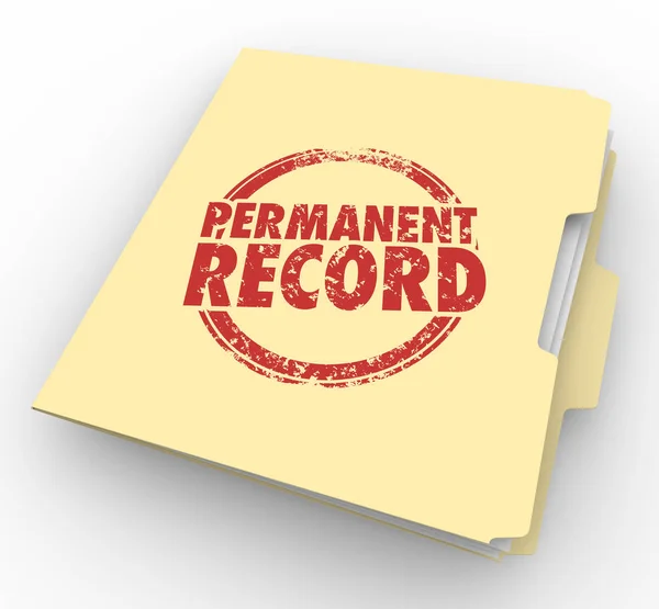 Permanent Record bestand — Stockfoto