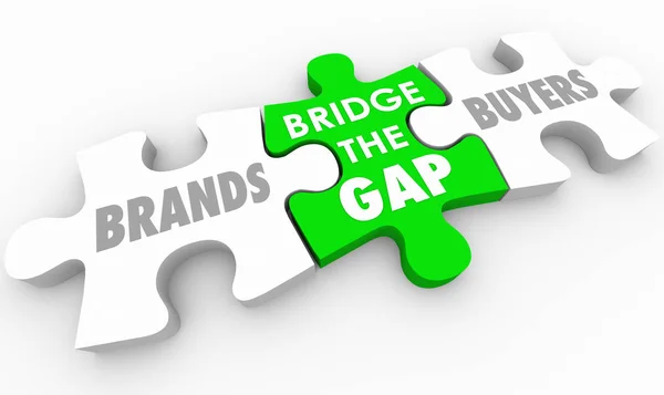 Bridge the Gap Between Buyers and Brands — Stock Photo, Image