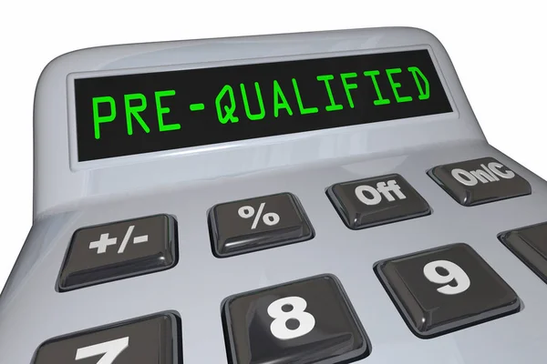 Pre-Qualified Loan Mortgage Calculator — Stock Photo, Image