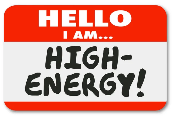 Etiqueta de nombre de alta energía — Foto de Stock