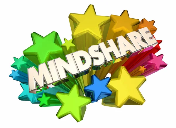 Mindshare farkındalık dikkat yıldız — Stok fotoğraf