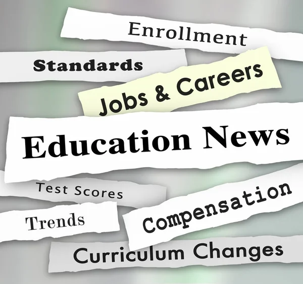 Educação Notícias Títulos de emprego — Fotografia de Stock