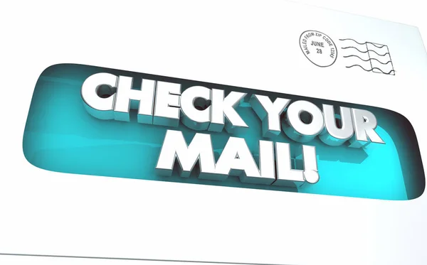 Verifique seu envelope de correio — Fotografia de Stock