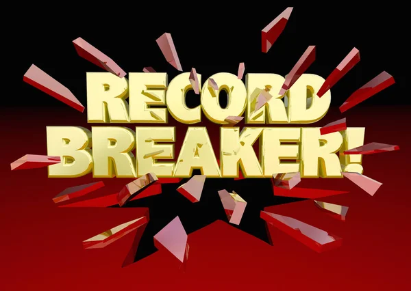 Record Breaker Words — Stock Photo, Image
