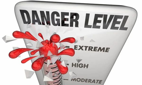 Advertencia de nivel de peligro — Foto de Stock