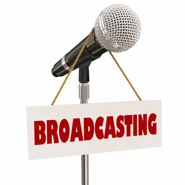 Broadcasting Microhpone Sign — Stock Photo, Image