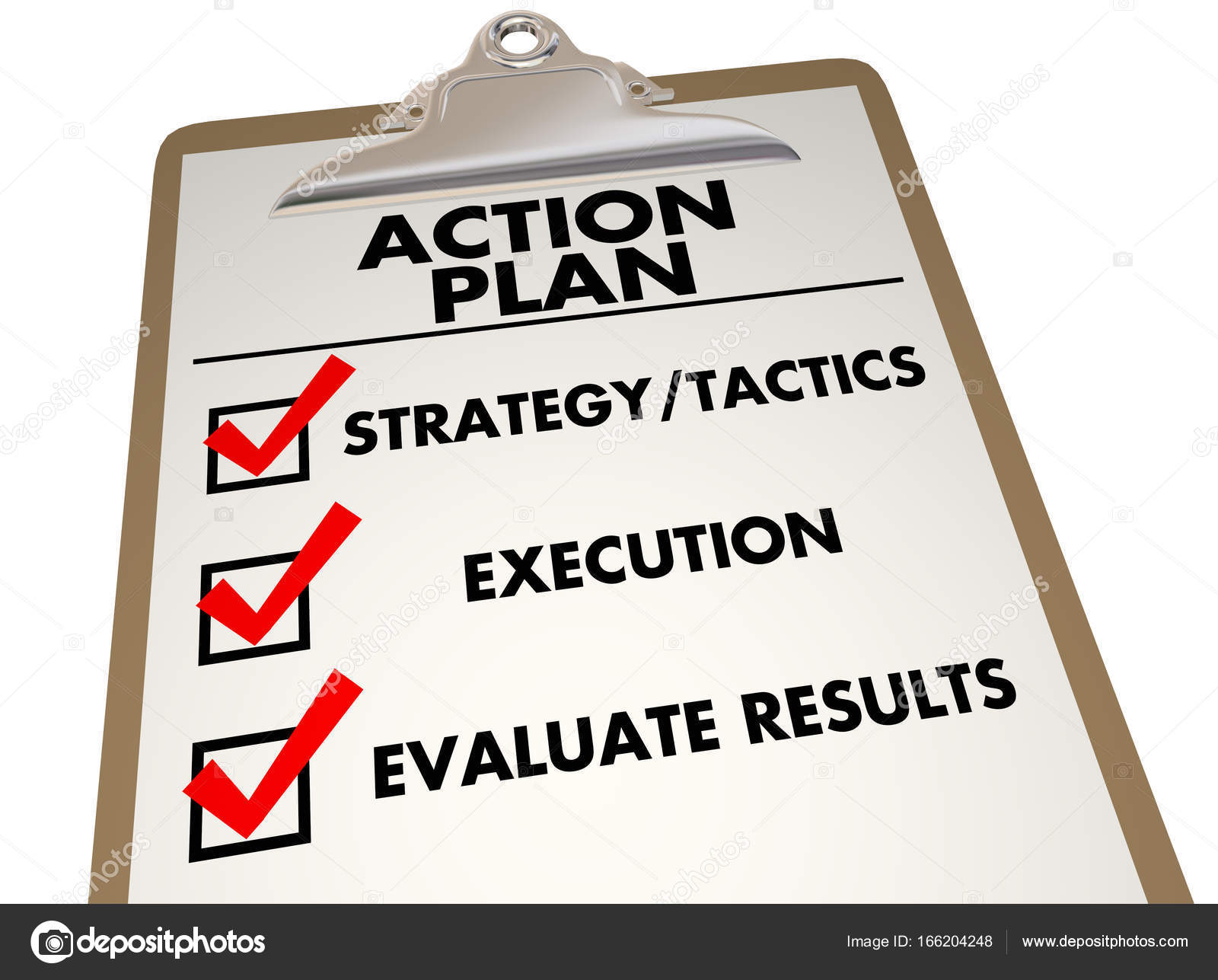 gek geworden Onderzoek het kunstmest Action Plan Clipboard Checklist Strategy Stock Photo by ©iqoncept 166204248