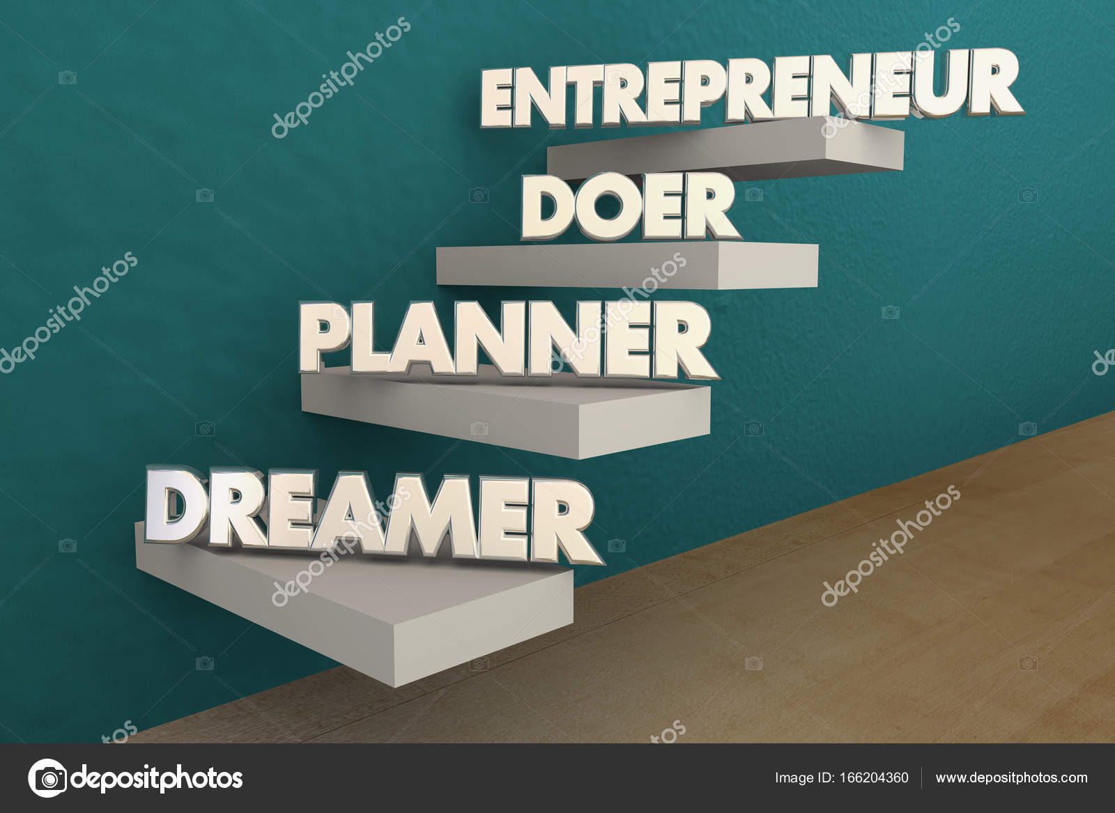 Entrepreneur Dreamer Planner Doer Steps — Stock Photo © iqoncept 166204360