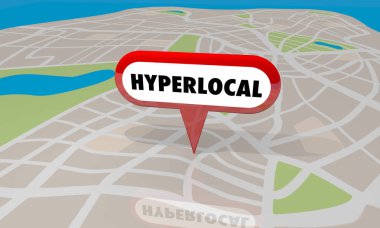 Hyperlocal Location Community Map  clipart