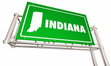 Otoban yol işaret Indiana