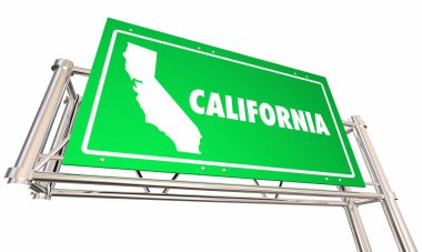 California Ca Otoban yol işareti