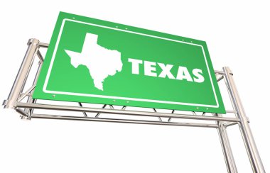 Texas Tx Otoban yol işareti 