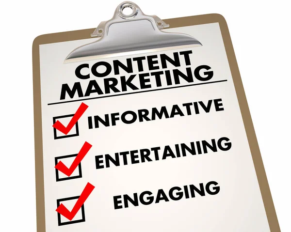 Content Marketing Informative Entertaining — Stock Photo, Image