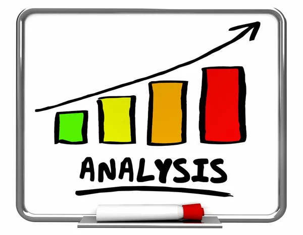 Análisis Gráfico de barras Flecha — Foto de Stock