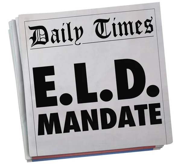 Mandato do dispositivo de registo electrónico ELD — Fotografia de Stock