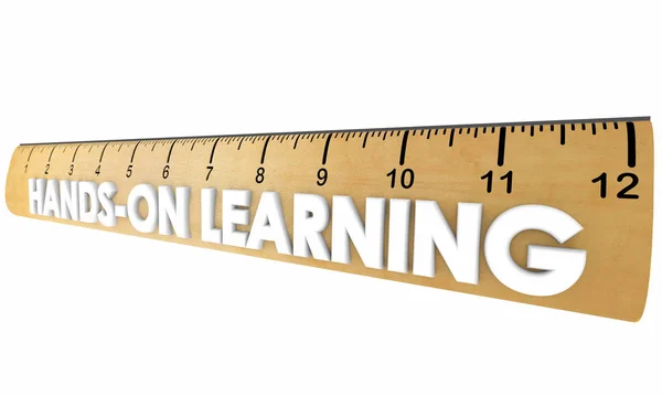 Hands-On lärande linjal utbildning — Stockfoto
