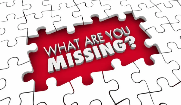 What Are You Missing Puzzle Question — Stock Photo, Image