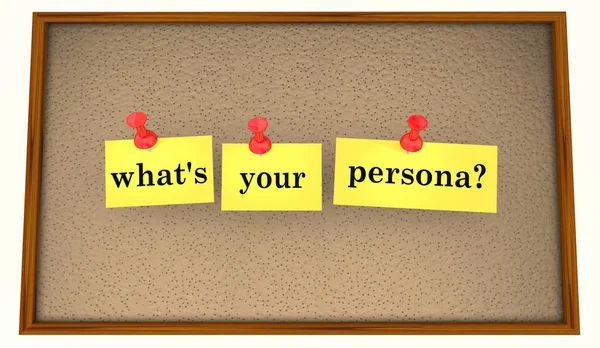 Whats το Persona σας προφίλ αυτοκόλλητες σημειώσεις — Φωτογραφία Αρχείου