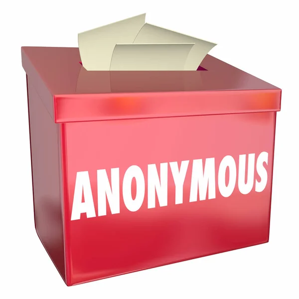 Anonymous Suggestion Comment Box — Stock Photo, Image