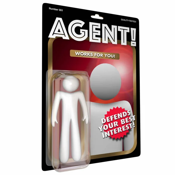 Agent Action Figure Representative — Stock Photo, Image