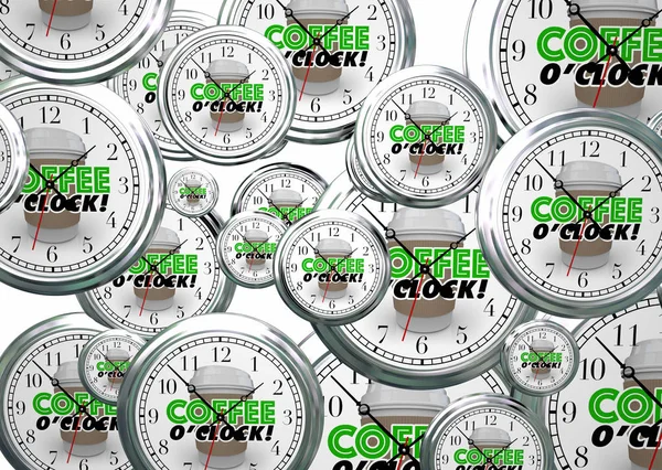 Reloj de tiempo de descanso OClock café — Foto de Stock