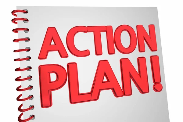 Plan de acción Libro de estrategia Documento —  Fotos de Stock