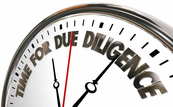 Temps pour l'horloge de diligence raisonnable — Photo