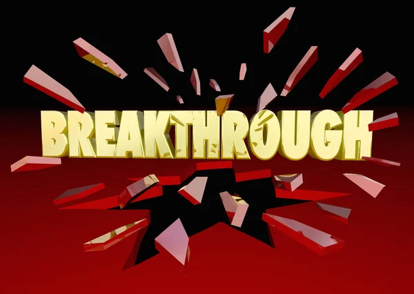 Breakthrough Words Breaking — Stock Photo, Image