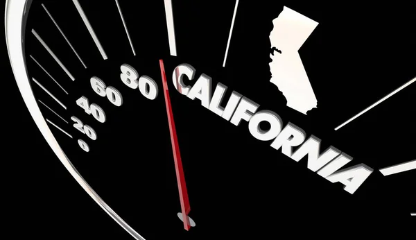 캘리포니아 캘리포니아 주 속도계 — 스톡 사진