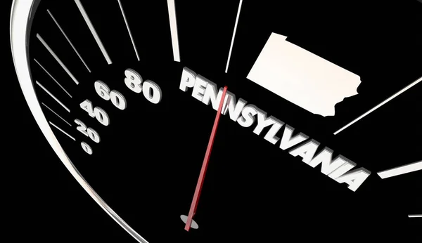 Pennsylvanie PA État compteur de vitesse — Photo