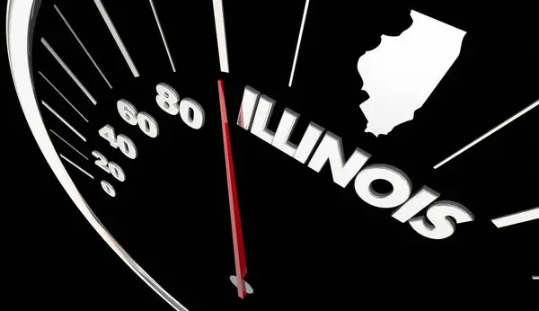 Illinois IL Velocímetro do Estado — Fotografia de Stock