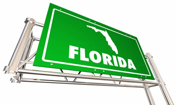 Florida Fl Freeway verkeersbord — Stockfoto