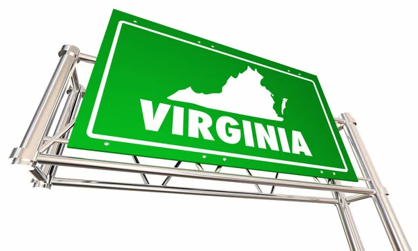 Virginia VA Freeway Road Sign — Stock Photo, Image