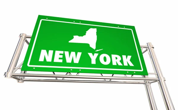 Nova Iorque NY Freeway Road Sign — Fotografia de Stock