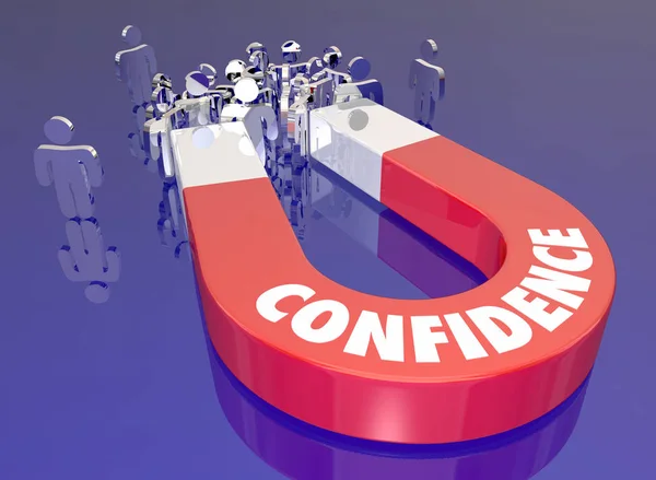 Confiança positiva garantida ímã confidente — Fotografia de Stock