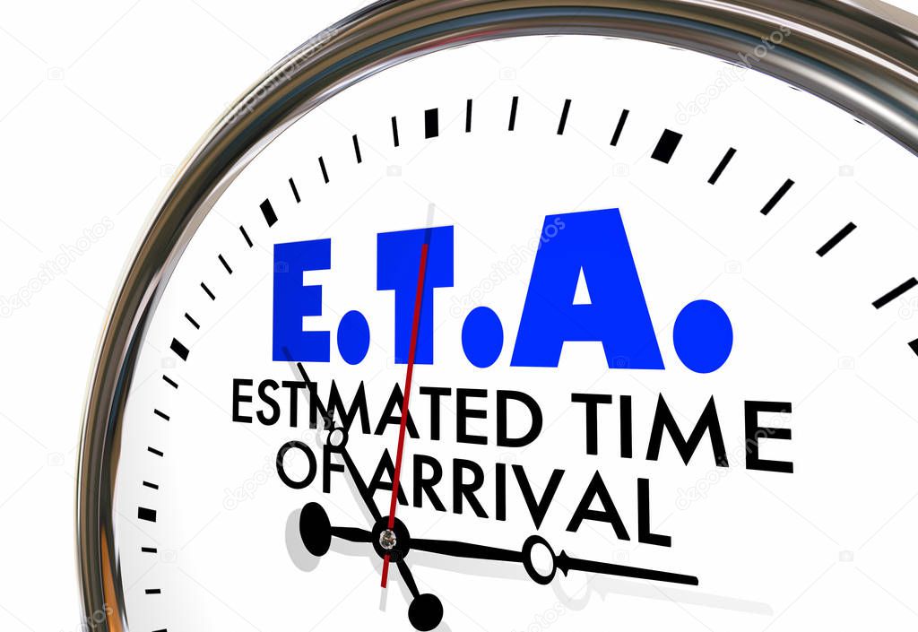 ETA Estimated Time of Arrival Clock 