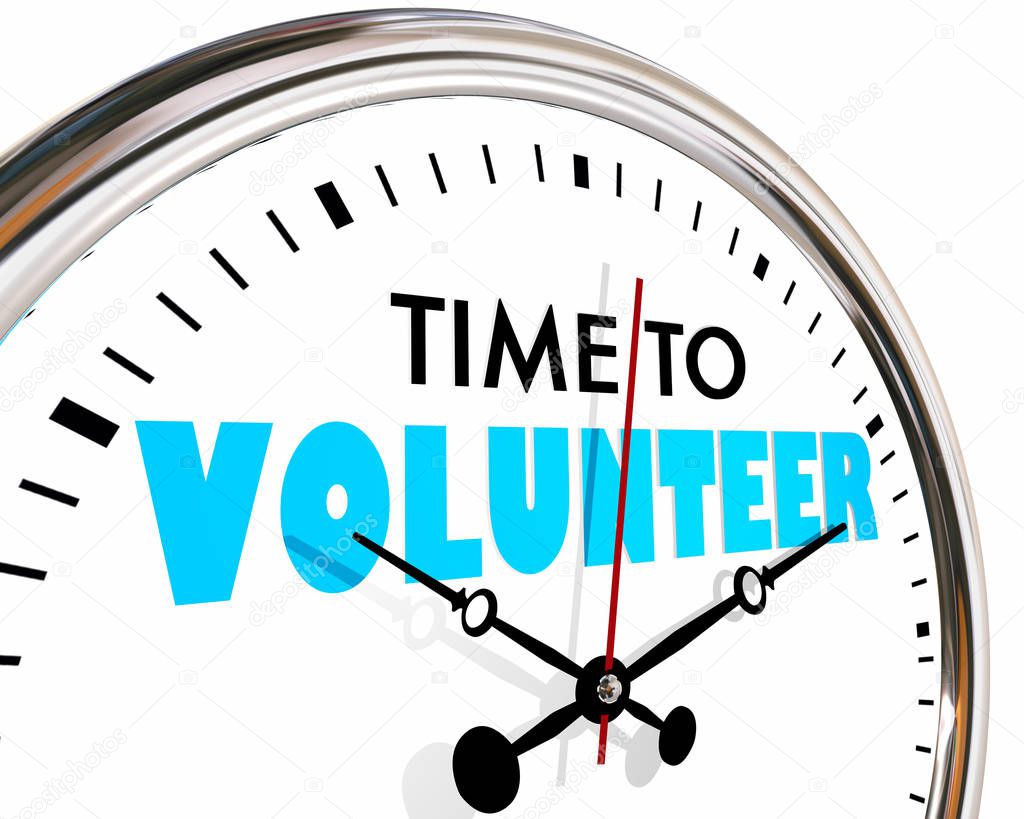 Time to Volunteer  Clock 