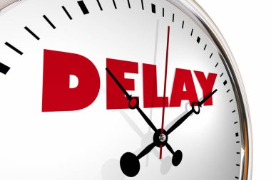 Delay Running Late Behind Schedule Clock clipart