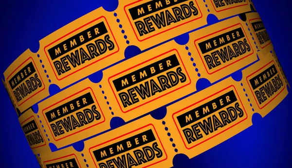 Member Rewards  Tickets — Stock Photo, Image