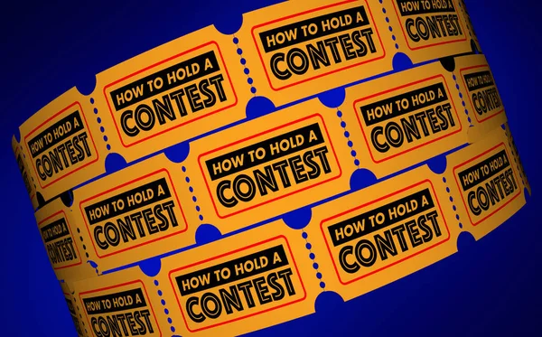 How to Hold a Contest Tickets — Stock Photo, Image