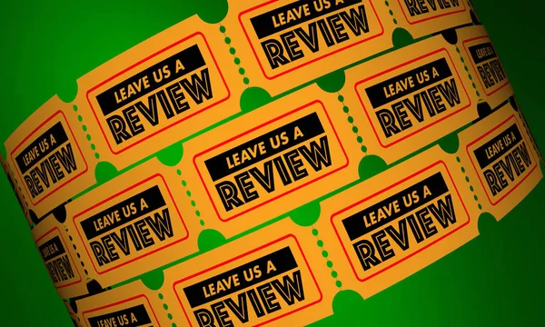 Leave Us a Review   Tickets — Stock Photo, Image