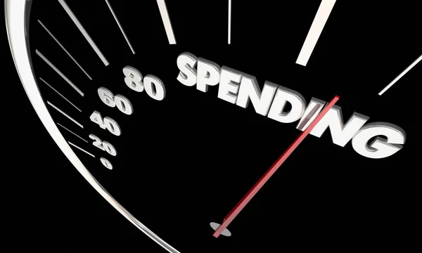 Custos de despesa Velocímetro orçamental — Fotografia de Stock