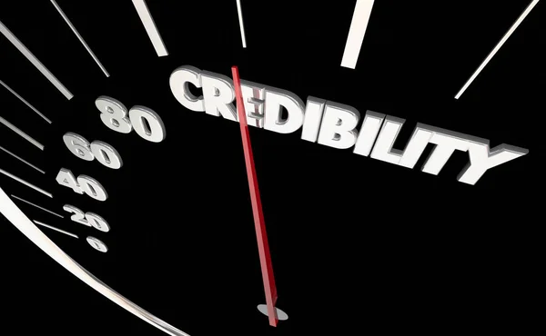 Credibilità Trust Affidabilità Tachimetro — Foto Stock