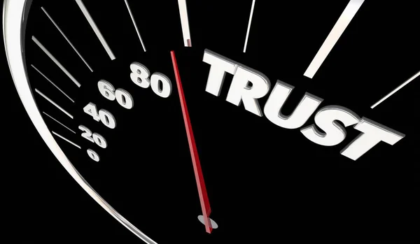 Dürüstlük güvenilir hız göstergesi güven — Stok fotoğraf